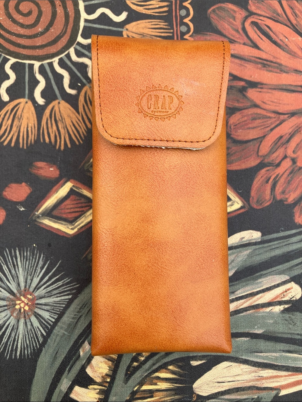 CRAP Eyeware Tan Leather Case